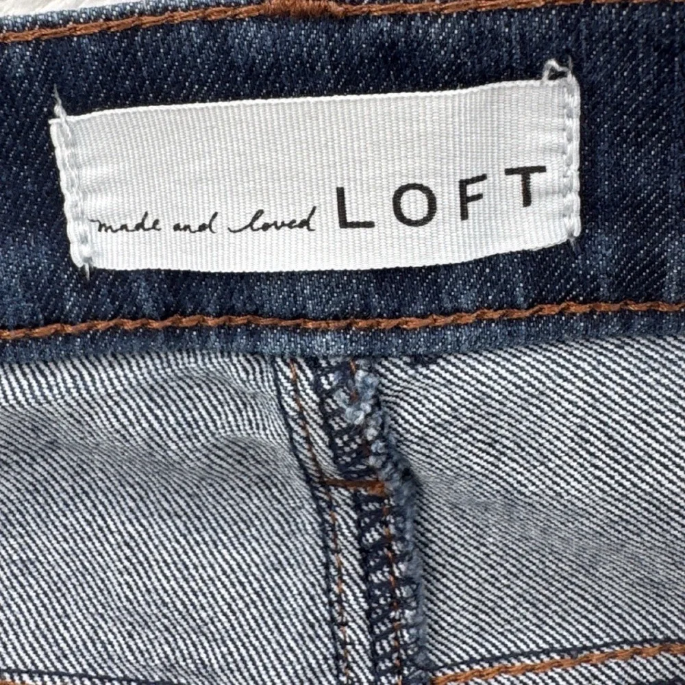 Loft Modern Skinny Jeans Womens Size 28 6 Dark Indigo Blue Denim Stretch